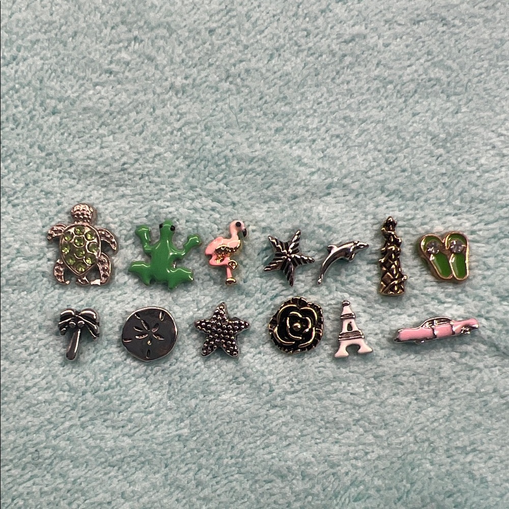 Floating Locket Charms - Travel theme